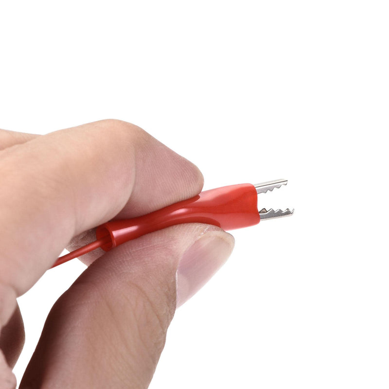 uxcell 9V Battery Snap Connector to Insulated Dual Alligator Clips Test Cable 13cm Length for Electric Testing Work, 5 Pcs