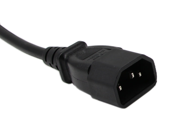 Cerrxian 16cm IEC 320 90 Degree C13 3 Pin Female to C14 3 Pin Male PDU Power Supply Extension Cord for Computer LED HDTV Monitor and Scanner