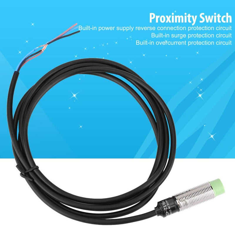 Inductive Proximity Switch, PR12-4DN 3-Wire NO NPN Sensor Switch Detection Distance 4mm