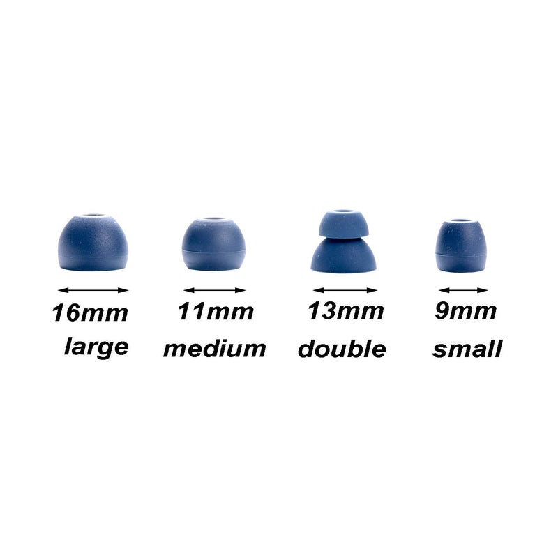 Replacement Silicone Eartips Earbuds Buds Set for Powerbeats Pro Wireless Earphone Headphones,8 Pairs (Navy) Navy