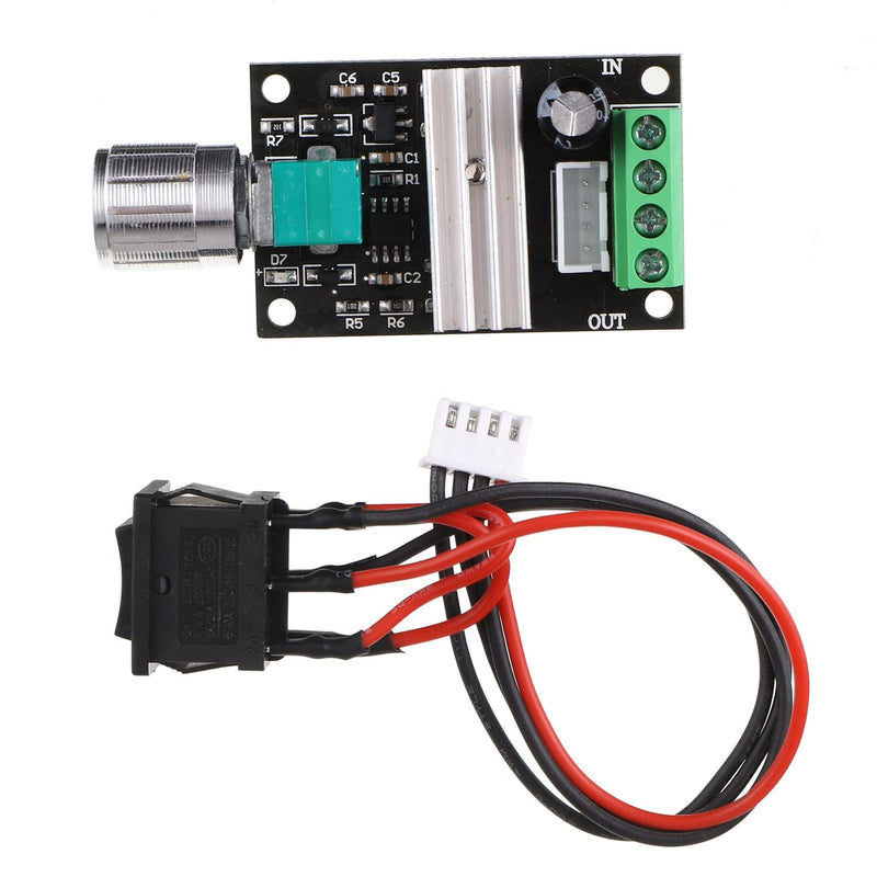 BOJACK 6V 12V 24V 28V 3A 80W DC Motor Speed Controller (PWM) Speed Adjustable Reversible Switch 1203BB DC Motor Driver Reversing