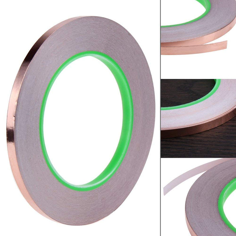 4 Pack Copper Foil Tape,Copper Tape Double-Sided Conductive Adhesive for EMI Shielding,Paper Circuits,Electrical Repairs,Grounding(1/8"x21.9yards)