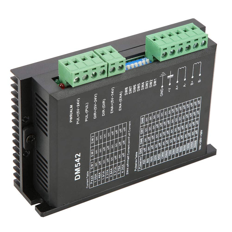 Stepper Driver, Dm542 2 Phase Stepper Motor Driver Dc 18-48v 57/86 Stepper Motor Driver Peak 4.2a