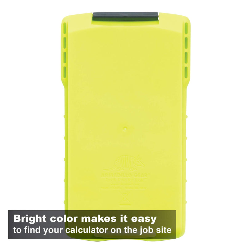 Calculated Industries 5022-5 Armadillo Gear Hard Protective Calculator Case in Lime Green