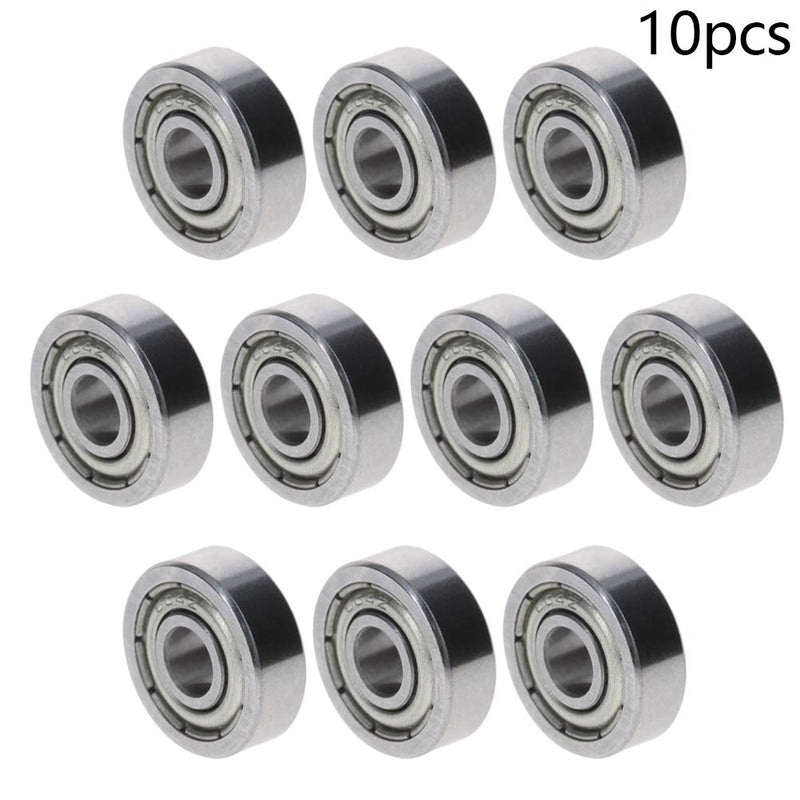 Bettomshin 10Pcs 604ZZ Miniature Deep Groove Ball Bearings, Double Sealed, 4mm x 12mm x4mm, Skateboard Bearings for Skateboards Electrical Motors etc