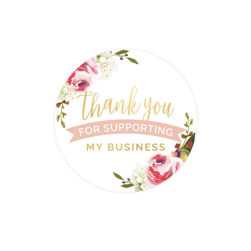 Thank You for Supporting My Business Label / 500 1.5" Small Business Labels