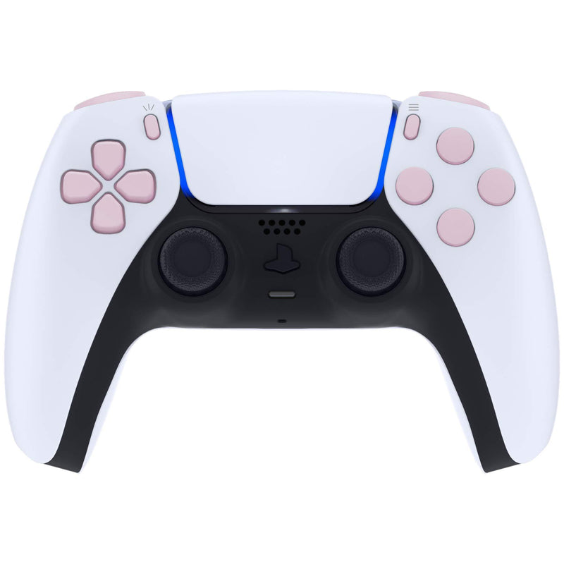 eXtremeRate Replacement D-pad R1 L1 R2 L2 Triggers Share Options Face Buttons for PS5 Controller, Cherry Blossoms Pink Full Set Buttons for Playstation 5 Controller - Controller NOT Included