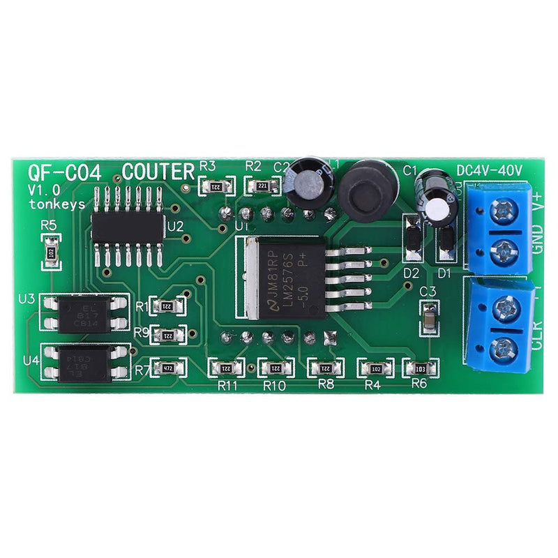 DC4-40V QF-C04 Counter Module, 4-Digit Digital Display, 0-9999 Counting Range with Memory Function