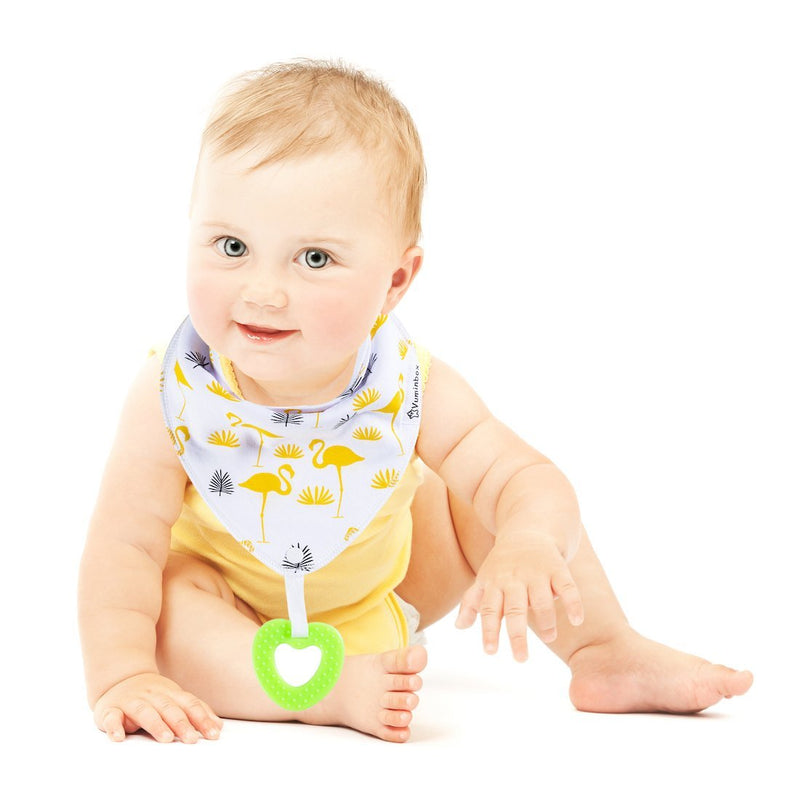 Baby Bandana Drool Bibs 6-Pack and Teething Toys 6-Pack Made with 100% Organic Cotton, Absorbent and Soft Unisex (Vuminbox) (6-Pack Unisex) Blue