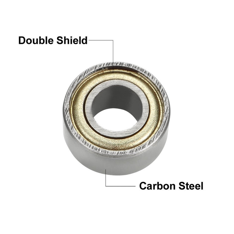 uxcell 684ZZ Ball Bearing 4mm x 9mm x 4mm Double Shielded 684-2Z Deep Groove Bearings, Carbon Steel (Pack of 20)