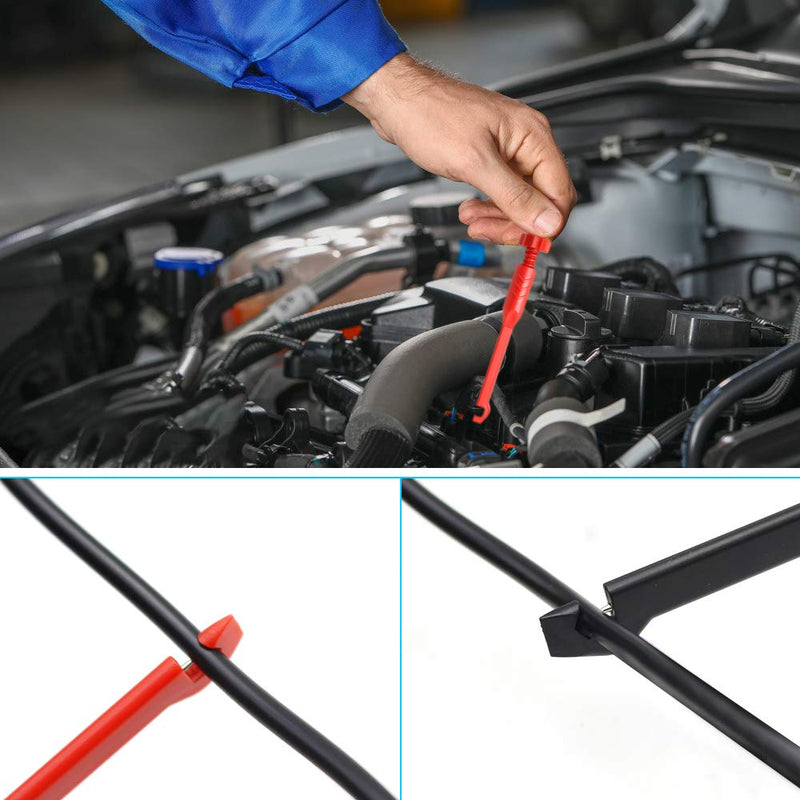 Electronic Wire Piercing Probe Clip for Automotive Diagnostic Tester Tool, Puncture Wire Back Probe Pins Insulation for Car Circuit Detection Black&Red, 2 Pack 4 mm