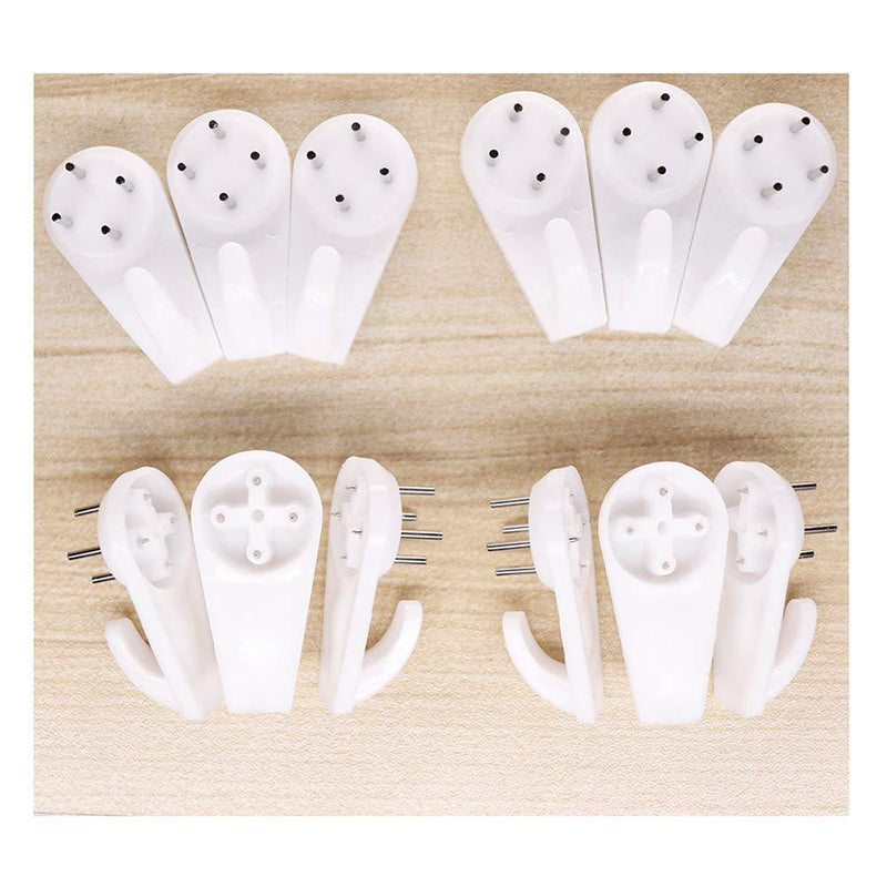 Fasunry 10 Pack Plate Hangers, 8 Inch Wall Plate Hangers and 12 Pack Wall Hooks, Compatible 7.5 to 8.5 Inch Decorative Plates, Antique China, Antique Plates and Arts