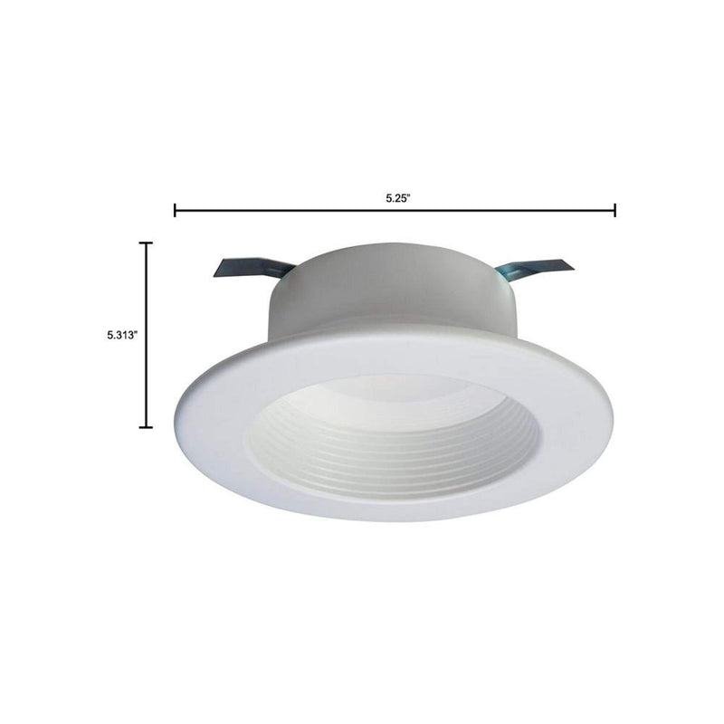 RL 4 in. White Integrated LED Recessed Ceiling Light Trim at Selectable CCT (2700K-5000K), Extra Brightness (915 Lumens) 4 inch High Lumen