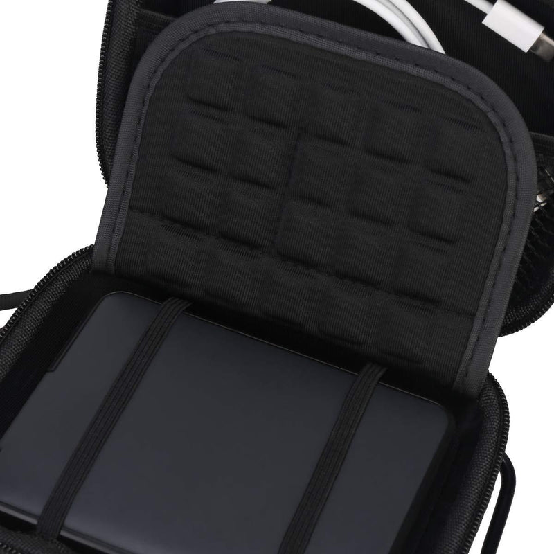 Lacdo Hard Drive Case for Western Digital WD My Passport Elements, Seagate Backup Plus Slim Canvio Basics Portable External Hard Drive 1TB 2TB 3TB 4TB 5TB USB 3.0 HDD Water Repellent Travel Bag,Black Black