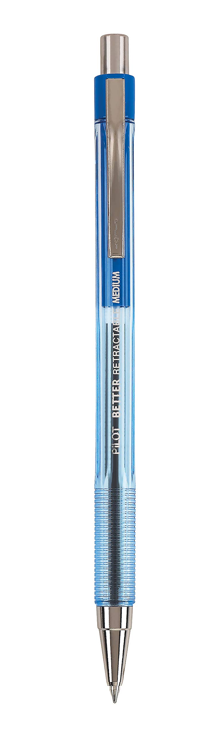 PILOT The Better Ball Point Pen Refillable & Retractable Ballpoint Pens, Medium Point, Blue Ink, 12-Pack (30006) Box of 12