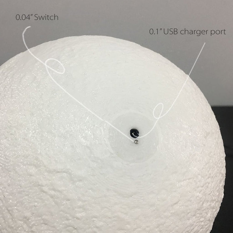 Mydethun Moon Lamp Moon Light Night Light for Kids Gift for Women USB Charging and Touch Control Brightness Warm and Cool White Lunar Lamp(7.1 inch) 7.1 inch