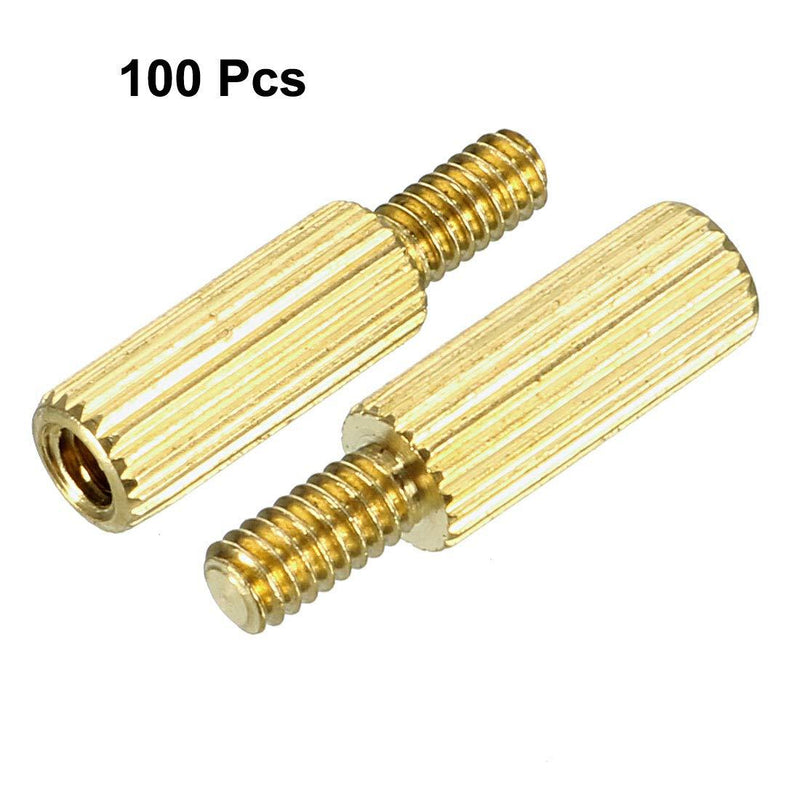 uxcell 100pcs M2 8+4mm Female Male Thread Brass Round Standoff Spacer Screw PCB Pillar