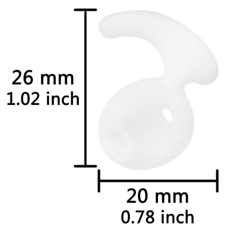 ALXCD Ear Tips for Galaxy S7, Sport Ear Buds, 2 Pair White Anti-Slip Sport Silicone Replacement Ear Tip for Samsung Galaxy S7 S7edge S6edge, Level U Bluetooth Earphone [Sport] (White 2 Pair) White-Sport-2 Pair