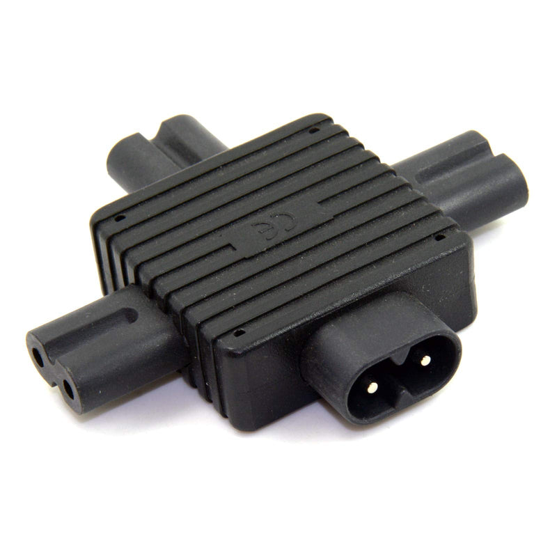 CY IEC 320 Figure 8 C8 Male to 3X Female C7 Splitter Power Adapter for Power Supply 1 in 3 Out