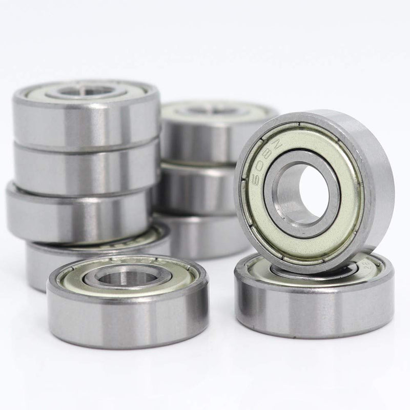 Donepart 608ZZ Bearings Skateboard Bearing C3 High Speed 8mmx22mmx7mm Bearings for Skateboards, Electric Motor, Wheels, Scooters, Longboard, 3D Printer, Spinners (10 Pack) 10
