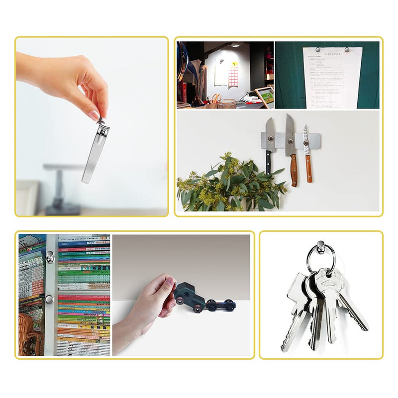 Refrigerator Magnets, Fridge Magnets,Strong Magnetic Push Pins,Magnetic Thumbtack, Strong Holding Power,Houlding up Pictures or Cards, 20 Packs 20Packs