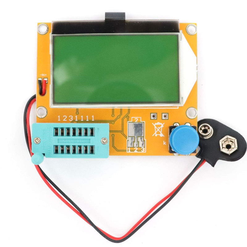 FainWan Multifunction LCR-T4 Mega328 Transistor Tester Diode Triode Capacitance ESR Meter MOS PNP/NPN M328 with Inductance Capacitor ESR Testing Function Green Backlight LCD Display