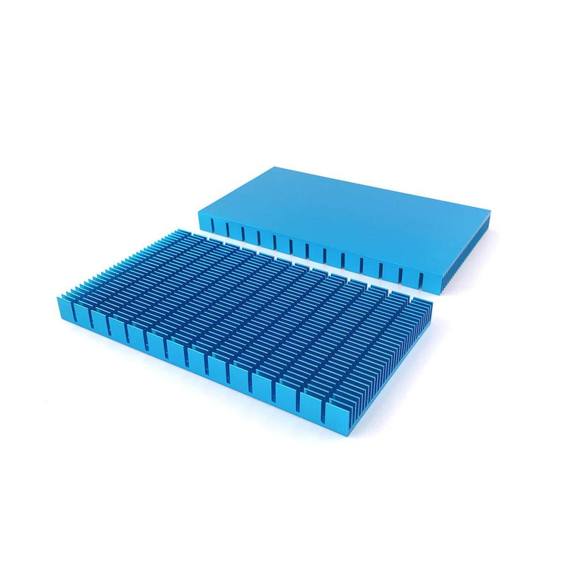 Awxlumv Heatsink Aluminum Large Module Cooler Fin Board 5.9 x 3.35 x 0.47 inch Blue 1 Pcs