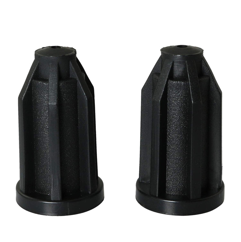 heyous 8PCS Plastic Caster Socket Sleeve Round Inserts, 7/16" Inside Stem, Black (ID 0.45")