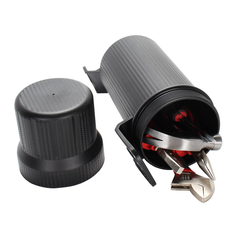 GIDIBII Motorcycle Universal Off-Road Tool Tube Storage Box Holder Manual Canister Waterproof