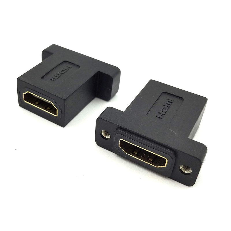 HDMI Coupler Adapter, Haokiang (2-Pack) HDMI Female to Female Insert Keystone Panels Wall Plate Connectors Coupler Adapter (Black HDMI F/F) Black HDMI F/F