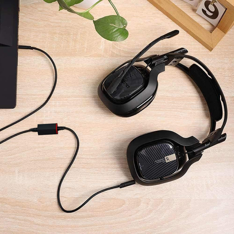 LecLooc Replacement A40 Cord Compatible with Astro A40 Headset, A40 Inline Mute Audio Cable for Astro A10/A40/A40TR Gaming Headset, Fit for PS5, PS4, Xbox Controller 6.5 Feet