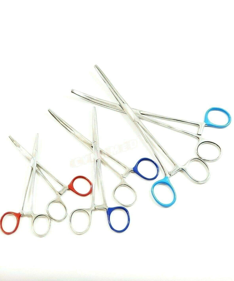 Premium Hemostat Locking Forceps 3 Curved and 3 Straight Stainless Steel