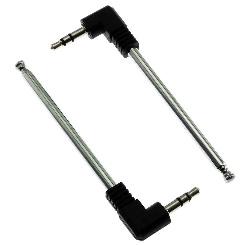 RuiLing 2pcs 4 Section Telescopic 3.5mm FM Radio Antenna, for Auto Car & for Mobile Phone Antenna Mp3 Bluetooth Audio Max 25.5cm Length 3.5mm Port FM Radio Receiver