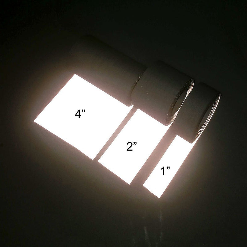 JINBING Safety Sew On Silver Reflective Fabric Tape DIY for Clothing 50mmx10m (2" x 33')