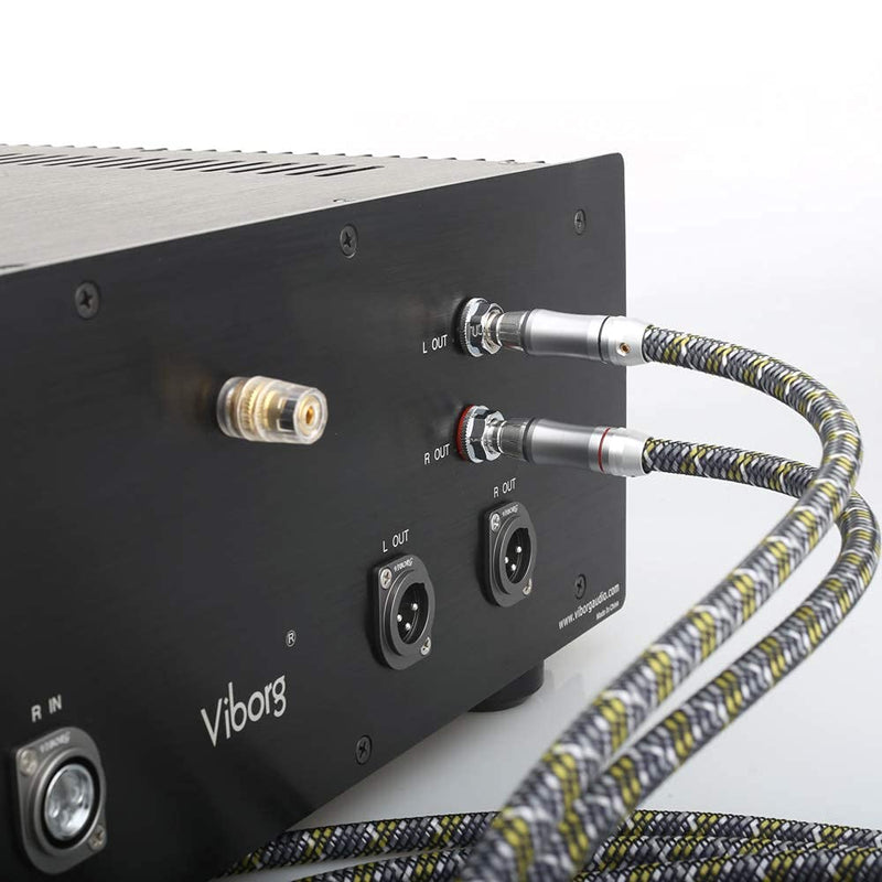 Audiocrast A52 HiFi RCA Male to RCA Male Audio Cable [6N OFC Copper Silver Plated] Home Theater DVD 2RCA Hi-End Interconnect Cable CD Amplifier (3M) 3M