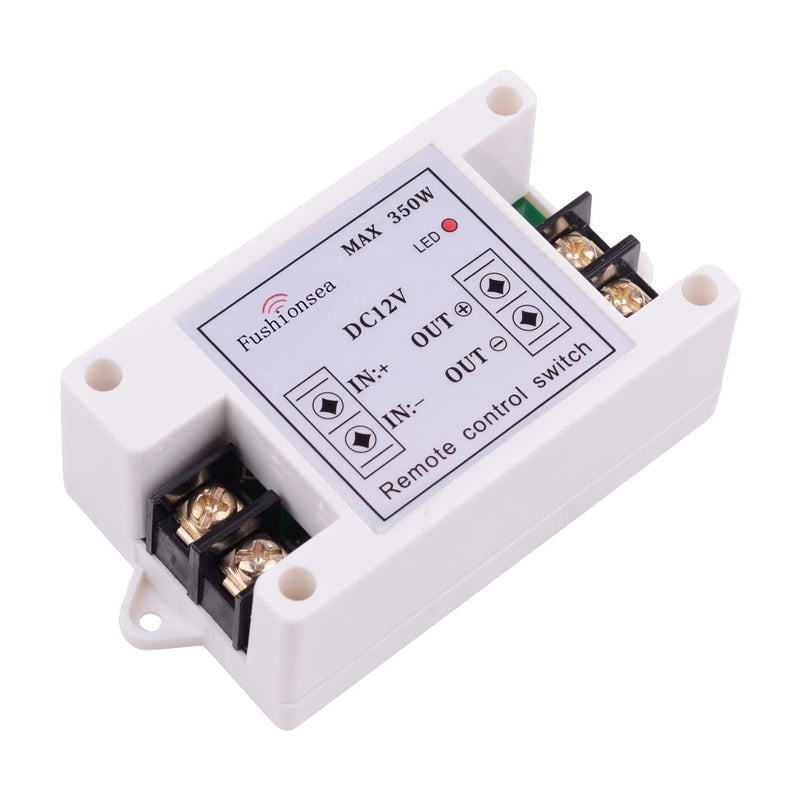 DC 12V 40A Relay Remote Control Switch, 1CH Universal 433Mhz Remote Control Wireless Switch 2 Remote Transmitters and 1 Receiver for Latching Module System 12V 1CH 40A--2