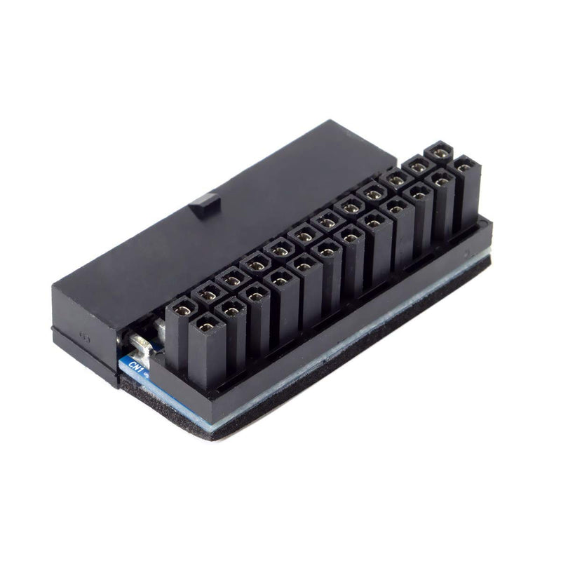 Cablecc ATX 24Pin Female to 24pin Male 90 Degree Power Adapter Mainboard Motherboard for Desktops PC Supply