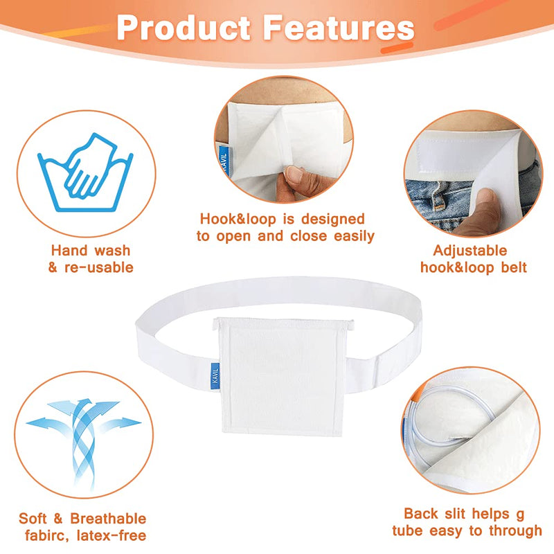 G Tube Holder Belt Feeding Tubes Accessories G Tube Covers Peg Tube Gastrostomy Catheter Pd Dialysis Belt Pads Drainage Medical Abdominal Dialysis For Men Women(28"~37")