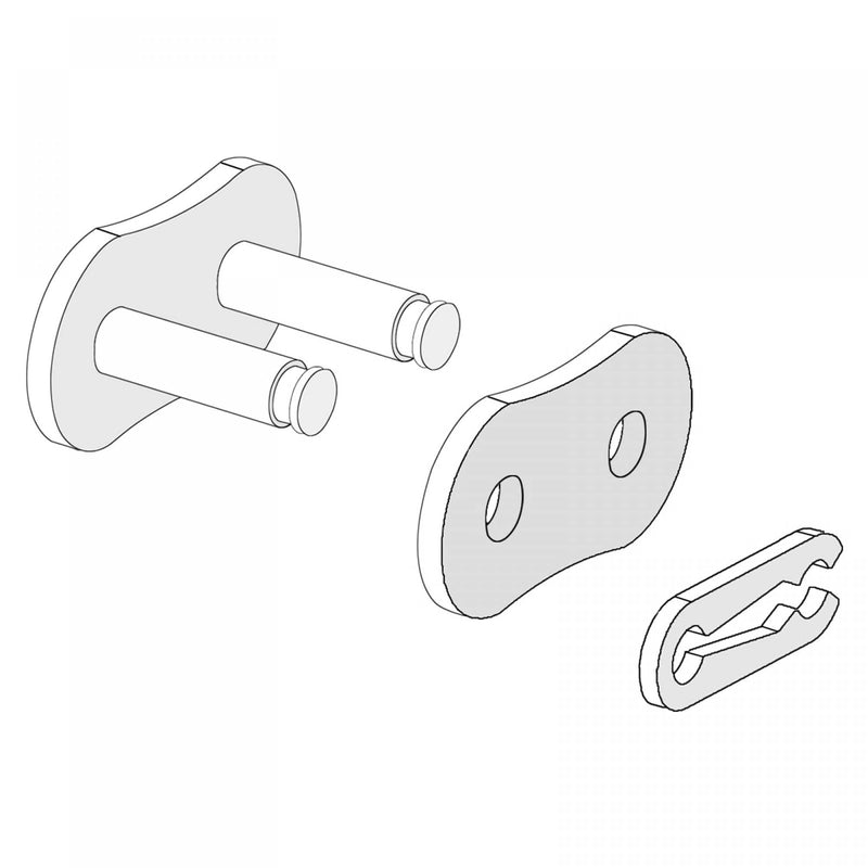 uxcell 10Pcs #40 Chain Master Connector Link Roller, 1/2" Pitch Carbon Steel, Standard Connecting Split Links for 08A Chain