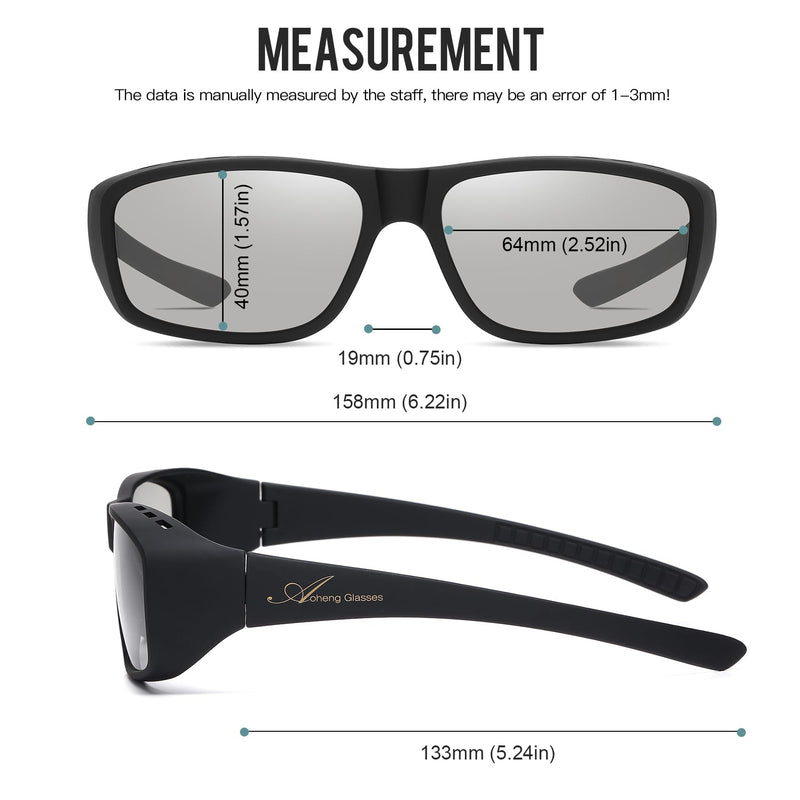 AoHeng Cinema 3D Glasses for RealD 3D Movies,Large Frame,Clearer,Brighter(2 Pack)