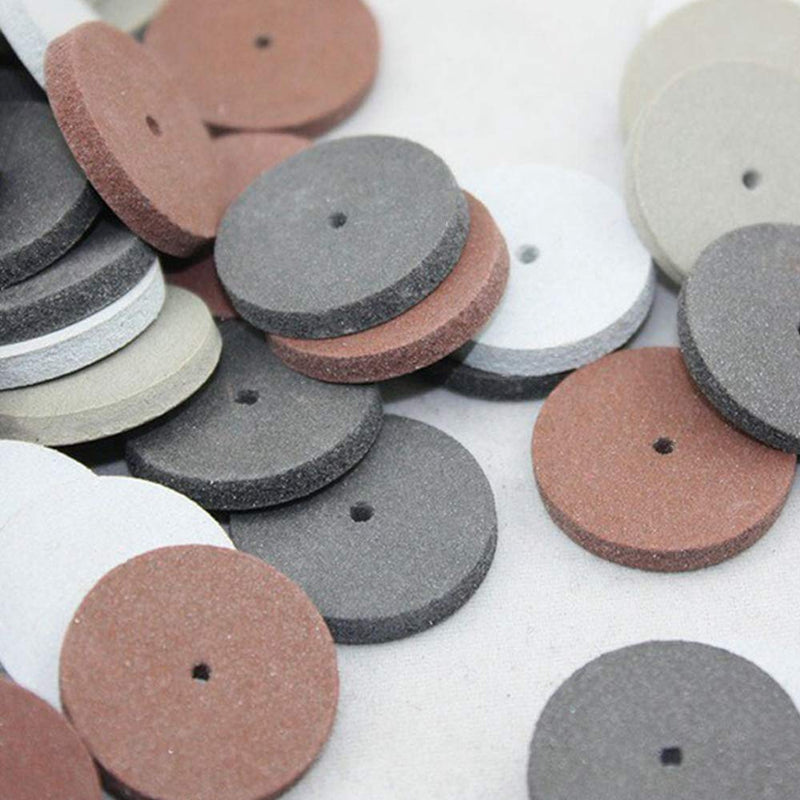 SaferCCTV 7/8" 40pcs Silicone Polishing Pads Assortment 12pcs Mandrel Shank Perfect for Rotary Handpieces Dremel Rotary Tool 52pcs
