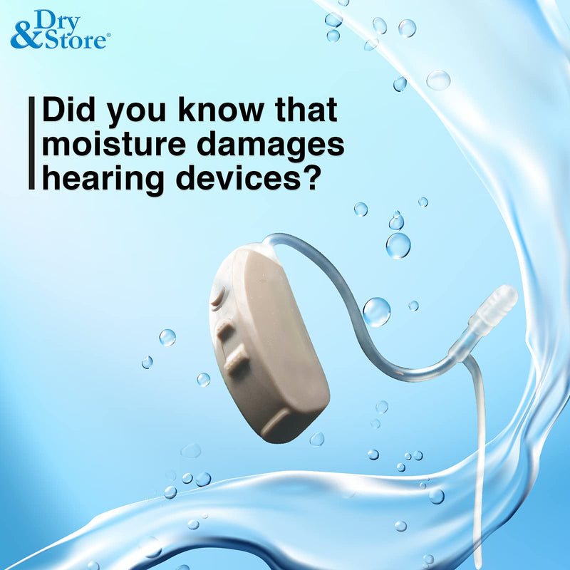 DryCaddy by Dry & Store | Dry Aid Kit - Protection Against Moisture Damage for Hearing Aids, Cochlear Implants and Other Electronic Instruments
