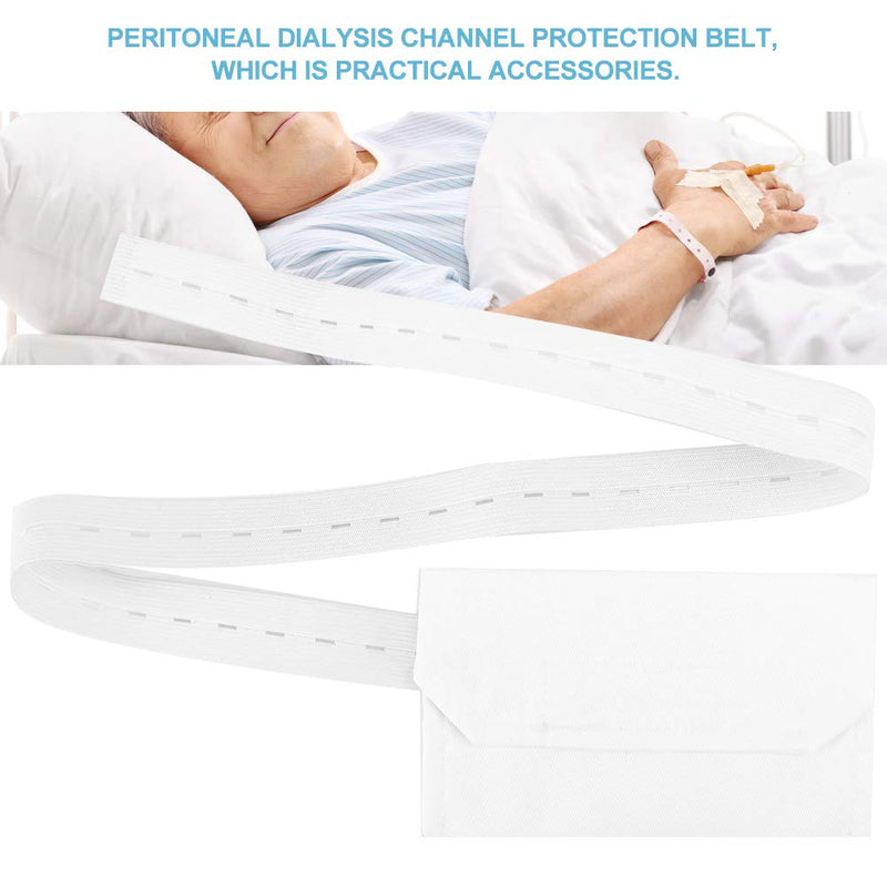 Peritoneal Dialysis Belt, Adjustable Peritoneal Tube Protection With Adjustable Button Dialysis Catheter Fastener(Bianco) Bianco