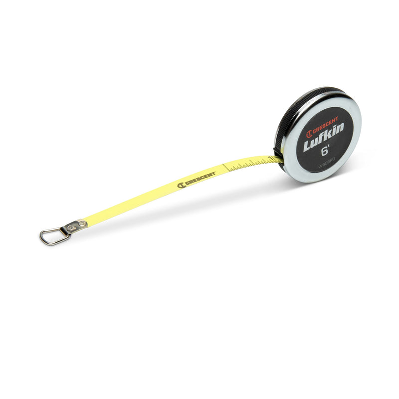 Crescent Lufkin 1/4" x 6' Executive® Diameter Yellow Clad A19 Blade Pocket Tape Measure - W606PD 6ft x 1/4in