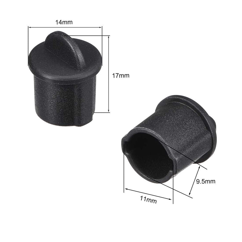 uxcell 5pcs BNC Silicone Protectors Cap Port Cover Anti Dust 9.5mm-11mm Dia Black