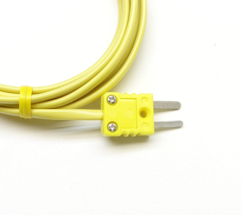 K-Type Thermocouple Extension Cable Wire with Miniature Mini Thermocouple Connectors 9 ft (= 3 Yard) Long