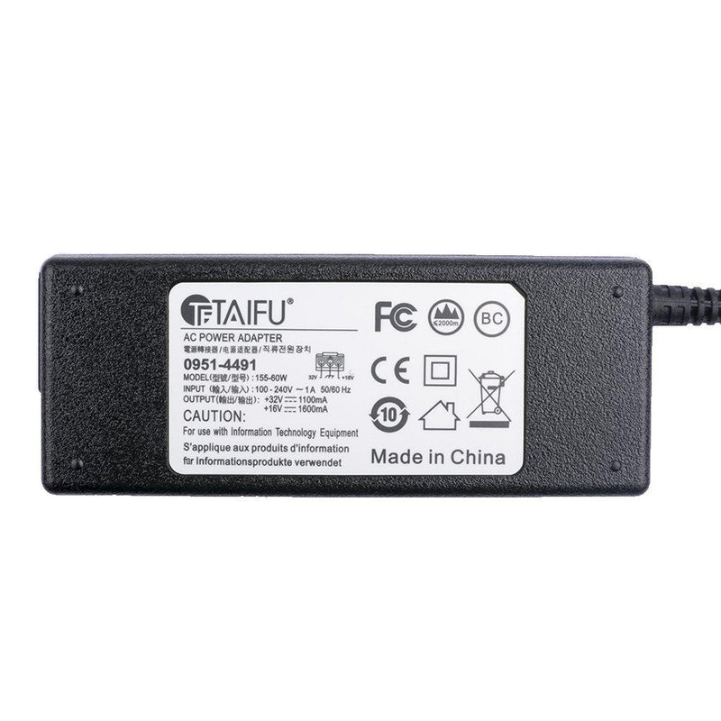 TAIFU 32V 16V AC Adapter for HP PhotoSmart C3180 C4180 7960 7960v, HP PSC 1610x 1618 2358 2355xi 2355v,OfficeJet 6300 6310 J6450 J6480 5510 5510xi, P/N: 0950-4491 0957-2175 0957-2146 Power Supply