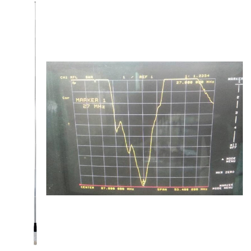 HYS 27Mhz TNC Antenna, Telescopic/Rod 9-Inch to 51-inch HT CB Antenna for President Randy FCC/Randy II FCC Handheld CB Portable Radio