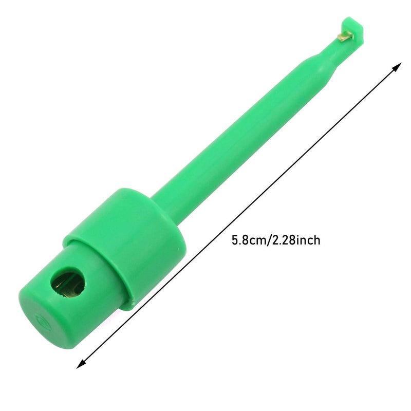Tegg 12pcs Test Hook Clip for Electrical Testing Multimeter Colorful Test Probe Grabber 58mm
