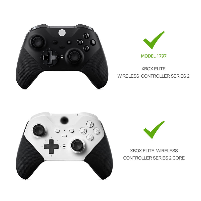 Metal Replacement Thumbsticks for Xbox Elite Controller Series 2 Core,Component Pack Includes 4 Swap Magnetic Joysticks,4 Paddles,1 Standard D-Pads, Accessories Parts for Xbox One Elite 2 (Black) BLACK
